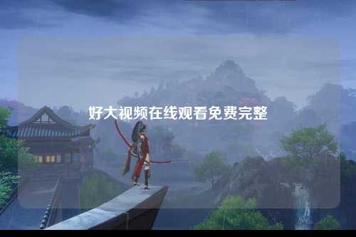好大视频在线观看免费完整