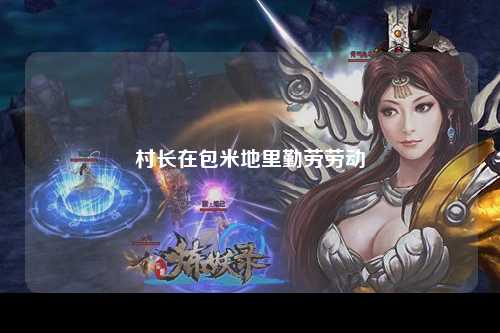 村长在包米地里勤劳劳动